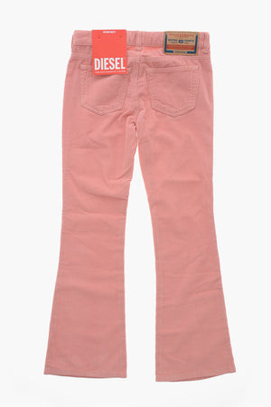 Ribbed Velour Five-Pocket Trousers EBBEY with Bootcut Design