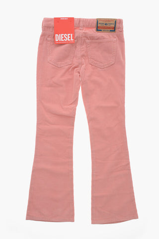 5-Taschen-Hose EBBEY aus geripptem Velours mit Bootcut-Design