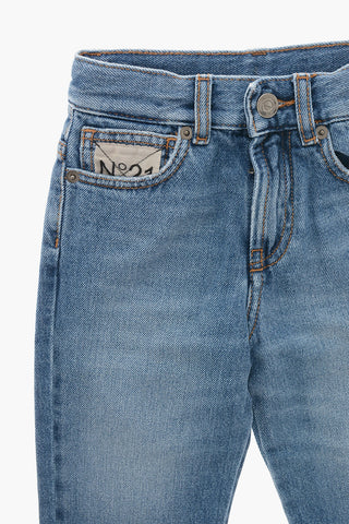 Jeans Regular Fit mit rohem Saum 13cm