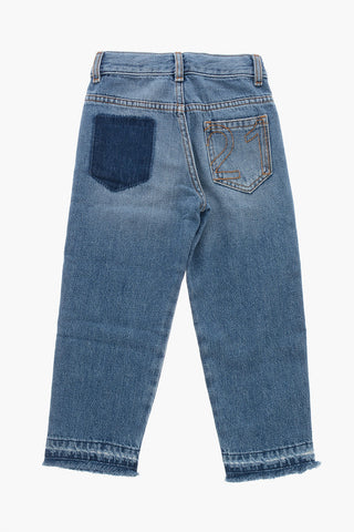 Jeans Regular Fit mit rohem Saum 13cm