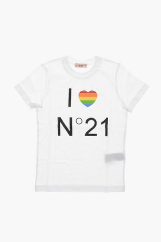 T-Shirt mit Rundhalsausschnitt I LOVE N21 mit Aufdruck