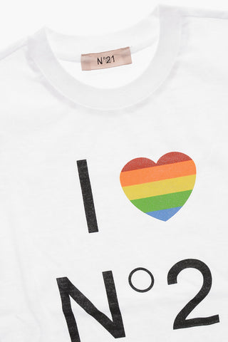 T-Shirt mit Rundhalsausschnitt I LOVE N21 mit Aufdruck