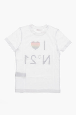 T-Shirt mit Rundhalsausschnitt I LOVE N21 mit Aufdruck