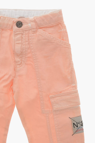 Beschichtete Denim-Cargohose