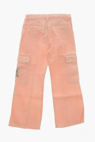 Beschichtete Denim-Cargohose