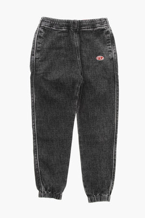 TRACK DENIM Stone-Washed-Jeans LAB mit Gummizug in Taille und Bündchen