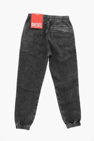 TRACK DENIM Stone-Washed-Jeans LAB mit Gummizug in Taille und Bündchen