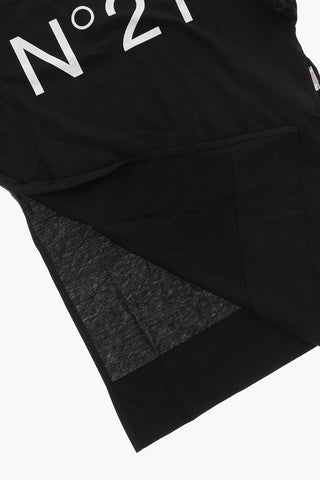 Tee Dress als Strandkleid aus Baumwolle mit Logodruck
