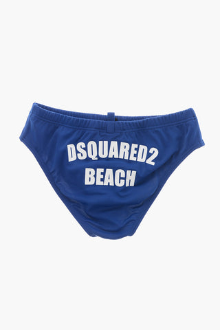 Costume da Bagno Slip con Logo Stampato