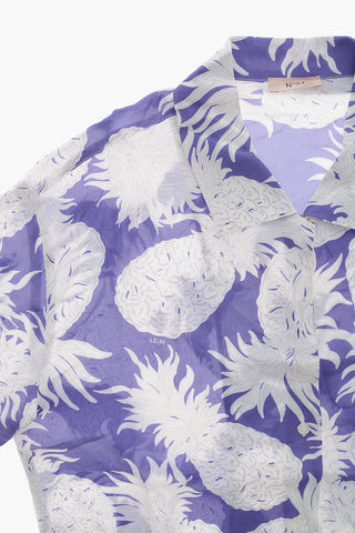 Bluse ANANAS Aus Chiffon Mit Französischem Kragen