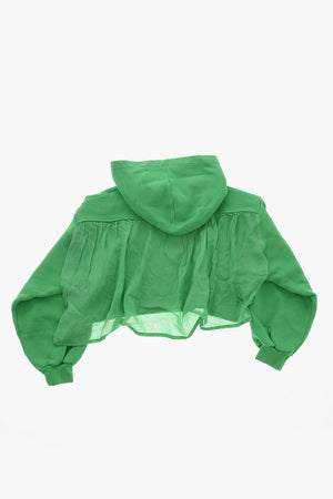 Cotton Hoodie SENIA with Chiffon Detail