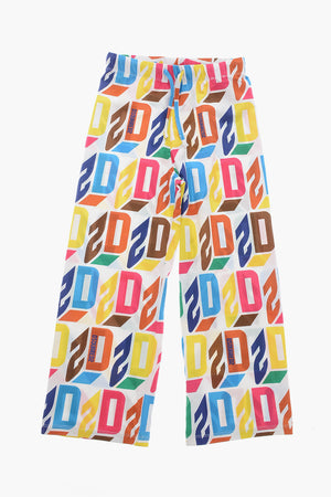 Cropped-Fit-Hose aus Baumwolle mit Monogramm-Motiv