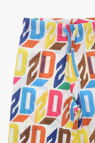 Cropped-Fit-Hose aus Baumwolle mit Monogramm-Motiv