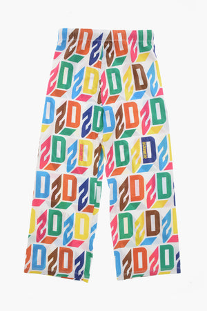 Cropped-Fit-Hose aus Baumwolle mit Monogramm-Motiv