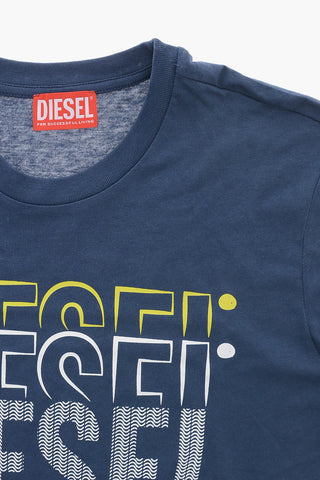Crewneck Cotton T-Shirt CHESE with Printed Logo