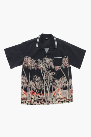 Cotton Shirt PALMAS with Knit Collar