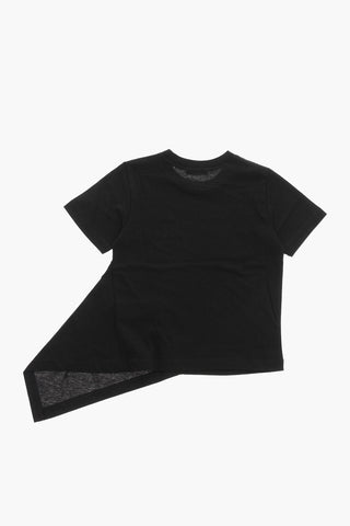T-Shirt mit Rundhalsausschnitt aus Baumwolle mit Knoten-Detail
