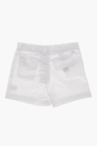 Shorts Aus Baumwolle Mit Schmuckknöpfen