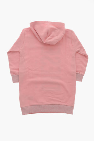 Brushed Cotton Hoodie Dress DREBI with Front Logo
