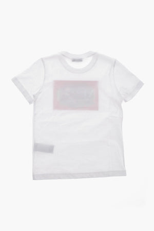 Cotton Crewneck T-Shirt with Reflective Patch