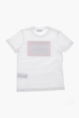 Cotton Crewneck T-Shirt with Reflective Patch