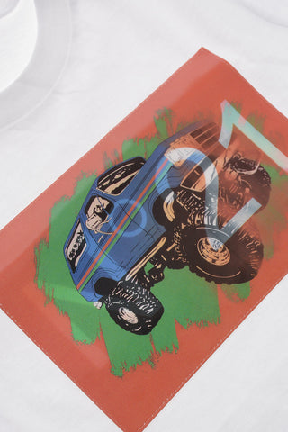 Cotton Crewneck T-Shirt with Reflective Patch