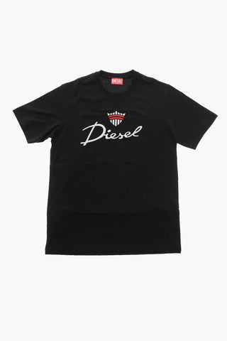 Crewneck T-Shirt WASH with Embroidered Logo