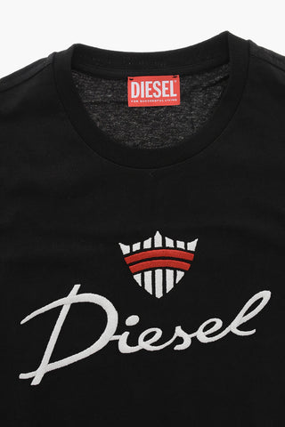 Crewneck T-Shirt WASH with Embroidered Logo