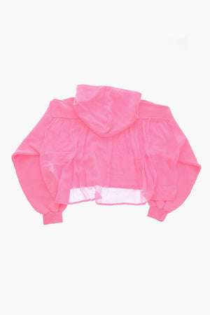 Hoodie SENIA aus Baumwolle mit Chiffon-Detail