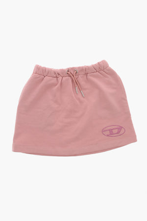 Jersey Skirt GRINAR with Drawstring and Lurex Embroidery