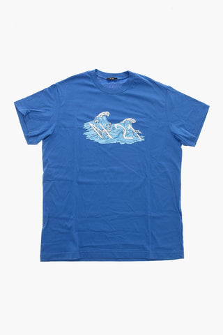 Baumwoll-Rundhals-T-Shirt WAVE