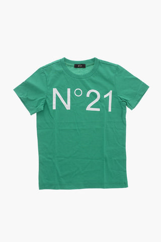 T-Shirt Aus Baumwolle Mit Frontlogo