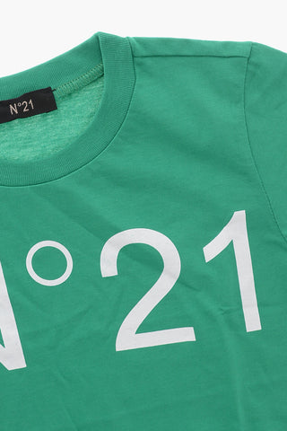 T-Shirt Aus Baumwolle Mit Frontlogo