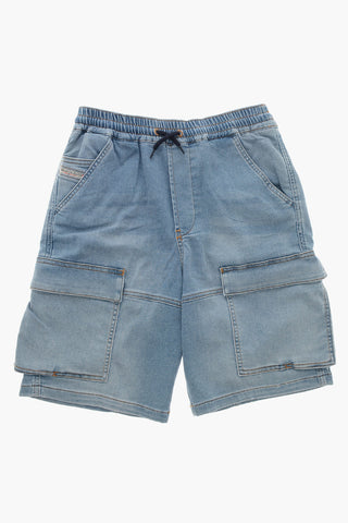 Denim Cargo Shorts D-KROOLEY in Light Wash