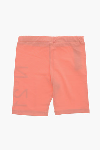 Stretch-Baumwoll-Biker-Shorts Mit Aufgedrucktem Logo