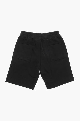 Brushed Cotton Shorts with Printed Logo