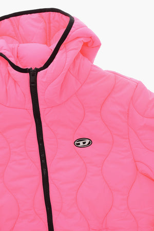 Gesteppte Jacke SLASH mit durchgehendem Reißverschluss und Kapuze