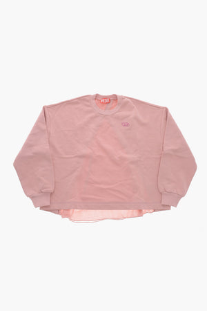 Cotton Crewneck Sweatshirt SARRI with Chiffon Detail