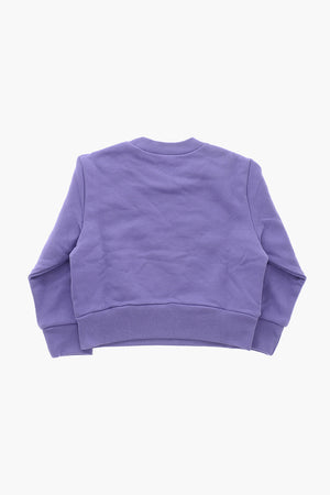 Rundhals-Sweatshirt aus angerauter Baumwolle mit aufgedrucktem Logo