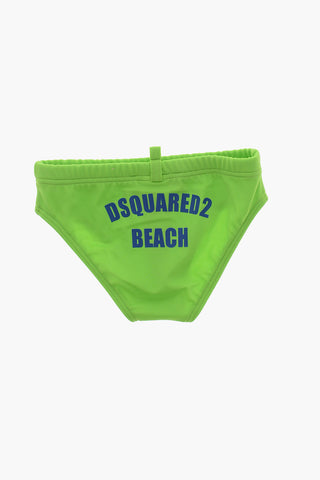 Costume da Bagno Slip con Logo Stampato