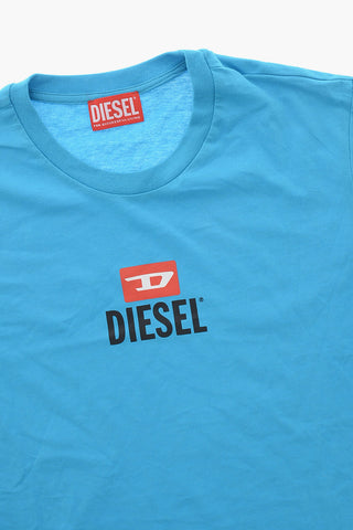 Cotton Crewneck T-Shirt with Printed Logo