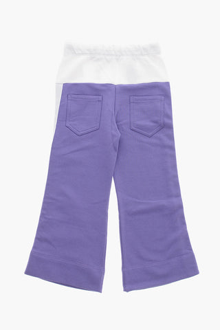 Joggers in Cotone con Bande Laterali a Contrasto 