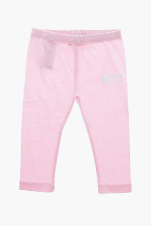 Leggings aus Baumwolle mit aufgedrucktem Logo
