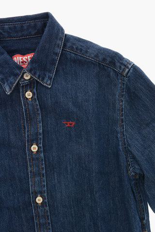 Dark-Wash Denim Dress BLEX