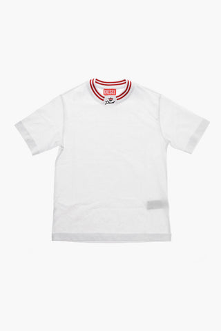 T-Shirt in Cotone KROWN con Dettaglio a Contrasto