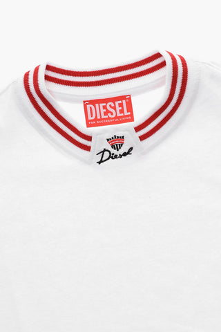 T-Shirt in Cotone KROWN con Dettaglio a Contrasto