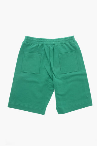 Shorts aus angerauter Baumwolle mit Logoaufdruck