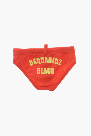 Costume da Bagno Slip con Logo Stampato