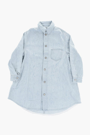 MM6 Chemisier In Denim Effetto Distressed
