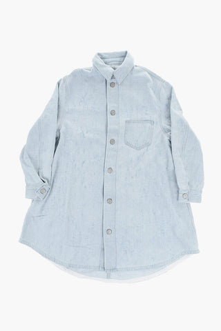 MM6 Denim-Hemdkleid im Distressed-Look